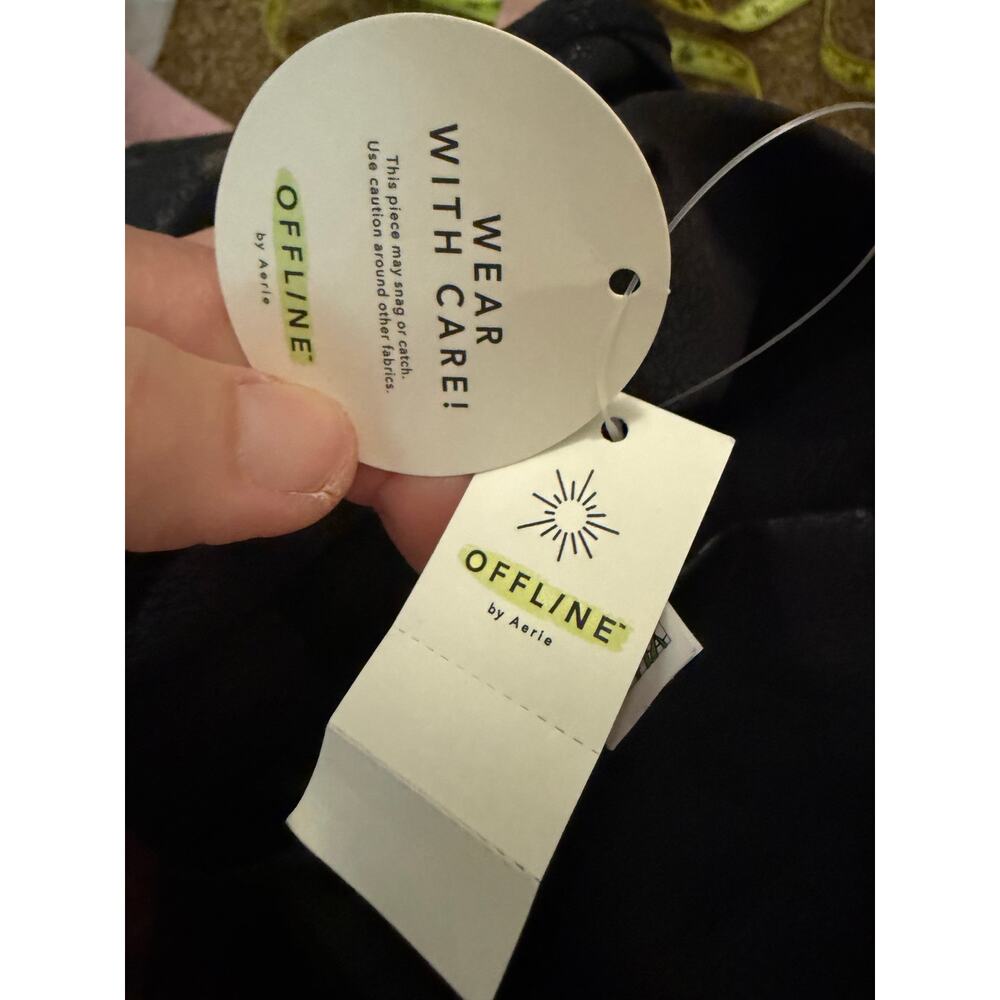 NWT Offline by Aerie sparkly stretchy leggings pants nightlife parties sz S - Picture 3 of 11
